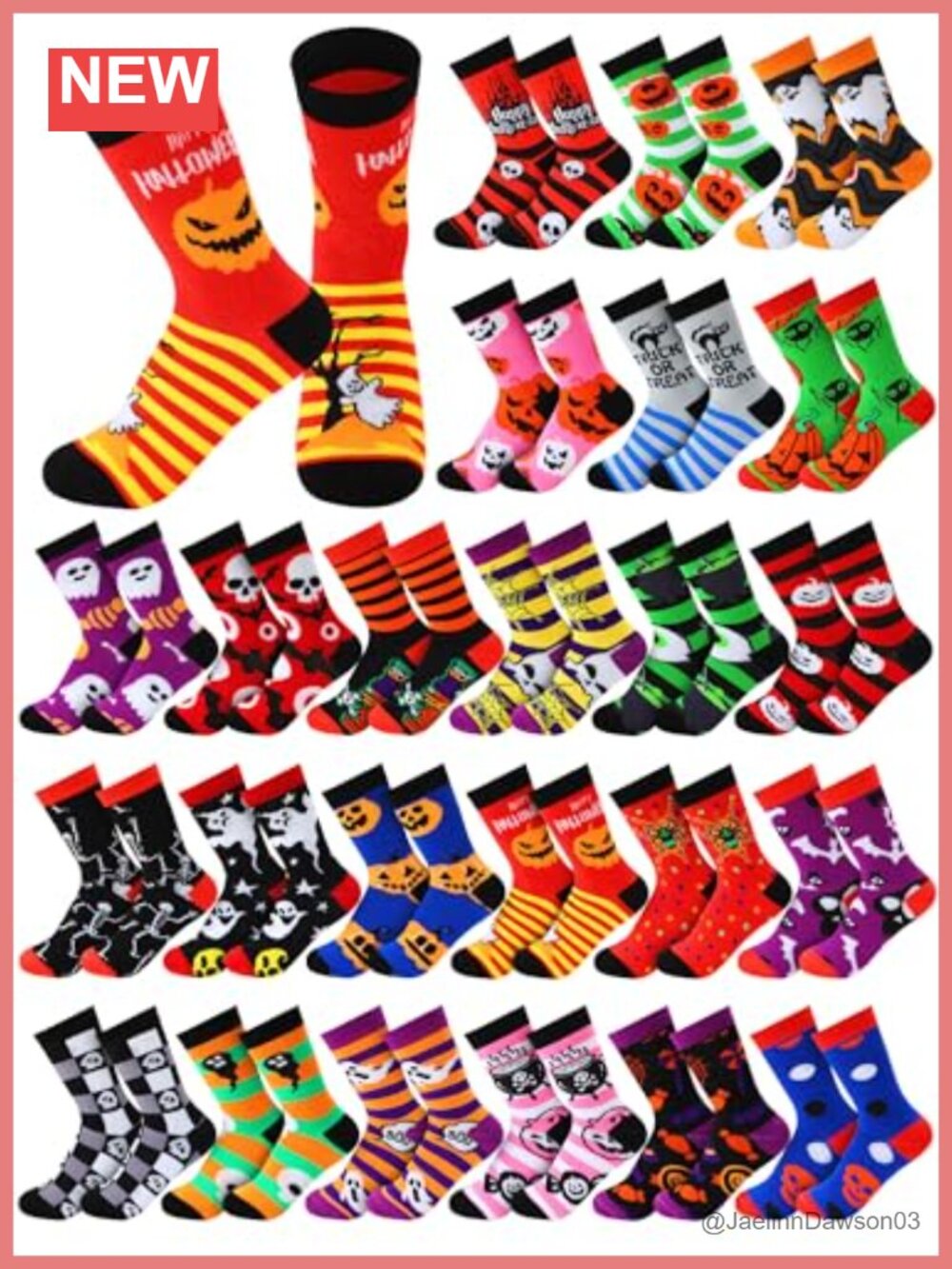 Halloween Crew Socks Bulk 24 Pairs Novelty Gift Set Women